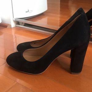 J. Crew Suede Block Heel Pumps